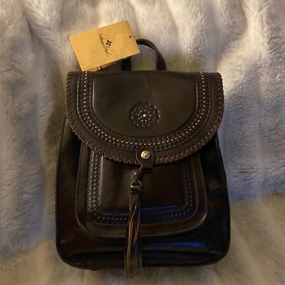 Patricia Nash Jovanna backpack chocolate distressed vintage collection